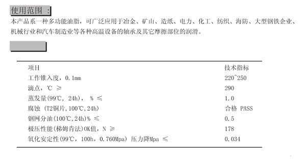 英吉高溫高速潤(rùn)滑脂性能